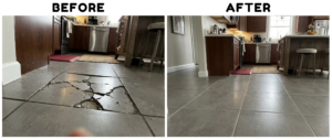 tile fixing before & after